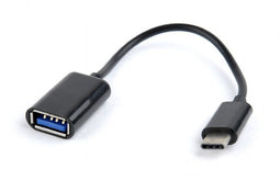 Gembird AB-OTG-CMAF2-01 - USB A naar USB C Kabel - 0,2 m - Zwart