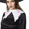 Dressforfun Griezelige Heks XL - Kostuum Halloween - Vloerlange jurk met bloed en franjes - Zwart