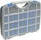 TAYG Sorteerdoos - 388 x 290 x 61 mm - 21 uitneembare bakjes - Transparant Blauw