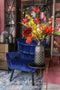 PTMD Kian Fauteuil - H98 x Ø83 cm - Velvet - Blauw