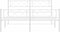 vidaXL - Bedframe - met - hoofd- - en - voeteneinde - metaal - wit - 135x190 - cm