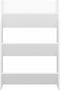 vidaXL - Wandschoenenkasten - 2 - st - 60x18x90 - cm - bewerkt - hout - hoogglans - wit