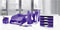 HAN ladekast - IMPULS - 4 lades - wit/lila - HA-1013-57