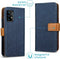 iMoshion Hoesje Geschikt voor Samsung Galaxy A72 Hoesje Met Pasjeshouder - iMoshion Luxe Canvas Bookcase - Donkerblauw