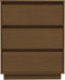 vidaXL - Dressoir - 60x34x75 - cm - massief - grenenhout - honingbruin