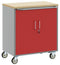 vidaXL - Gereedschapskast - op - Wielen - met - Vergrendeling - Rood - 75x45x85 - cm - Staal