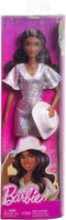 Mattel Barbie Fashionista - Cowgirl Look-pop - Zilveren jurk met cowboyhoed en laarzen - Meerkleurig