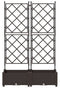 vidaXL - Tuinplantbak - met - Trellis - - - 2 - stuks - - - Bruin - - - 80 - x - 40 - x - 125,5 - cm