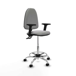 Piqueras y Crespo B2D05RN - Bureaustoel - Hoogteverstelbaar met armleuning - Lichtgrijs