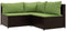 vidaXL - 3-delige - Loungeset - met - kussens - poly - rattan - bruin
