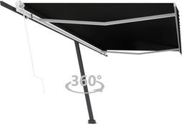 vidaXL - Luifel - vrijstaand - automatisch - 500x300 - cm - antracietkleurig