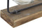 Vaas DKD Home Decor Zwart Natuurlijk Metaal Kristal Paulownia hout 49 x 11 x 27 cm (3 Onderdelen)