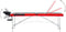vidaXL - Massagetafel - inklapbaar - 3 - zones - aluminium - zwart - en - rood