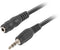 Lanberg CA-MJFJ-10CC-0015-BK - 3.5mm analoge kabel - 150cm - Zwart