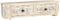 vidaXL - Tv-meubel - 140x30x35 - cm - massief - mangohout - wit