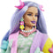 Barbie Extra - Modepop Barbiepop - Lavendel haar met vlinders
