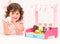 New Classic Toys® - Speelgoedwinkeltje IJskraam - Inclusief 3 hoorntjes 3 bolletjes ijs 3 ijslolly's en ijsschep - Hout (1 stuk)