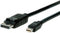 Mini DisplayPort-Kabel - DisplayPort 1.2 - Mini-DisplayPort Male - DisplayPort Male - 21.6 Gbps - Vernikkeld - 1.00 m - Rond - PVC - Zwart - Envelop