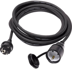 Sygonix SY-5044438 Stroom Verlengkabel 16 A Zwart 3.00 m H07RN-F 3G 1,5 mm²