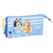 Pennenetui met 3 vakken Bluey Let's play Blauw 22 x 12 x 3 cm