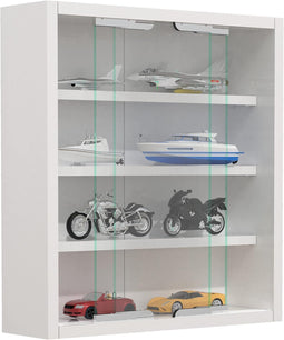 VCM Agisa S - Hangende Vitrinekast - Gehard Glas - 3 Verstelbare Planken - H 40 x B 37 x D 10 cm