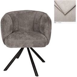 PTMD Como Dining Chair Swivel Cream