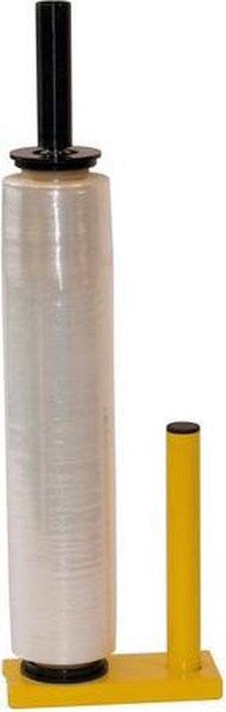 Raadhuis handafroller - voor stretchfolie - metaal geel - RD-351197