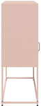 vidaXL - Dressoir - 100,5x39x107 - cm - koudgewalst - staal - roze