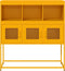 vidaXL - Dressoir - 100,5x39x107 - cm - koudgewalst - staal - mosterdgeel