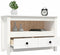 vidaXL - Tv-meubel - 79x35x52 - cm - massief - grenenhout - wit