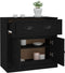 vidaXL - Dressoir - 70x35,5x67,5 - cm - bewerkt - hout - zwart