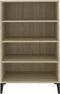 vidaXL - Dressoir - 57x35x90 - cm - bewerkt - hout - sonoma - eikenkleurig