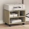vidaXL - Printerkastje - met - wielen - 41x32x34,5 - cm - sonoma - eikenkleurig