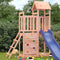 vidaXL Speeltoren met ladder en rotswand 52,5x110,5x214 cm douglashout