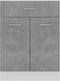 vidaXL - Onderkast - met - lade - 60x46x81,5 - cm - bewerkt - hout - betongrijs