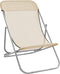 vidaXL - Strandstoelen - 2 - st - textileen - en - gepoedercoat - staal - crèmekleurig