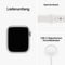 Apple Watch Series 8 - Smartwatch - GPS + Cellular - 41mm - Aluminium - Sportbandje Zilver (Wit)