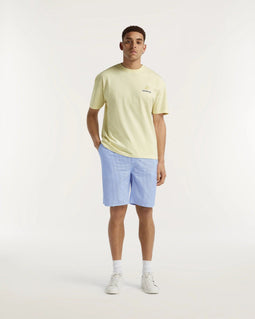 Denham Sasuke Short - Short - Brede pasvorm - Blauwe en witte strepen - Maat L