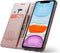 Hoesje Geschikt voor iPhone 12 PRO MAX met Anti Skim Bescherming - Pasjes Bookcase RFID Beschermd Cover - Roze Goud