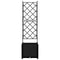 vidaXL - Tuinbak - met - Trellis - Zwart - 40x40x143 - cm