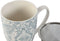 Kop met theefilter Home ESPRIT Blauw Beige Roestvrij staal Porselein 380 ml (2 Stuks)