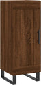 vidaXL - Dressoir - 34,5x34x90 - cm - bewerkt - hout - bruin - eikenkleur