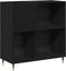vidaXL - Recordkast - Zwart - Eiken - 84,5x38x89 - cm - Gelaagd - Hout