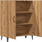 vidaXL - Dressoir - 70x34x90 - cm - bewerkt - hout - artisanaal - eikenkleur