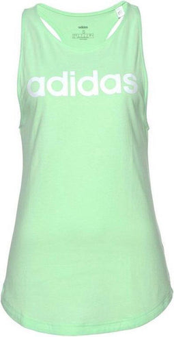 adidas W E Lin Loos Tk - Dames Sporttop - Mouwloos - Glow Green/White - Maat L
