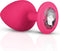 Siliconen Buttplug Met Diamant - Roze