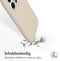 Accezz Liquid Silicone Backcover - iPhone 14 Pro - Schokabsorberend - Beige