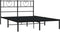 vidaXL - Bedframe - met - hoofdbord - metaal - zwart - 150x200 - cm