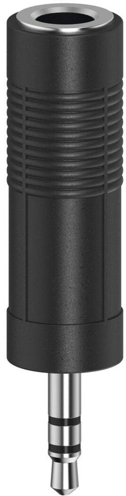 Hama 00205196 - Jackplug Audio Adapter - 1x 6,3 mm female - 1x 3,5 mm male - Zwart