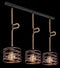 Globo Marco - hanglamp - 3 lichtpunten - zwart - E27 - 15641-3H